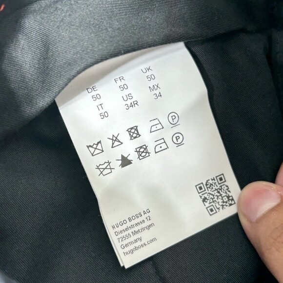 HUGO BOSS - Black Corduroy Textured Heavyweight Pants UK Size 50 - Picture 4 of 6